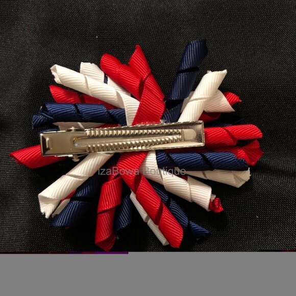 Red, White & Navy Blue Korker Bow   4B2027  Handmade NWT Boutique - Picture 2 of 3